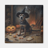 Aimant Chesapeake Bay Terrier Citrouille Halloween effray (Devant)