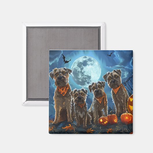 Aimant Chesapeake Bay Terrier Halloween Éffrayant (Recto/Verso)