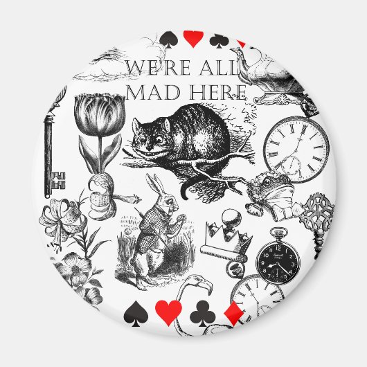 Aimant cheshire cat classic alice in wonderland character (Devant)