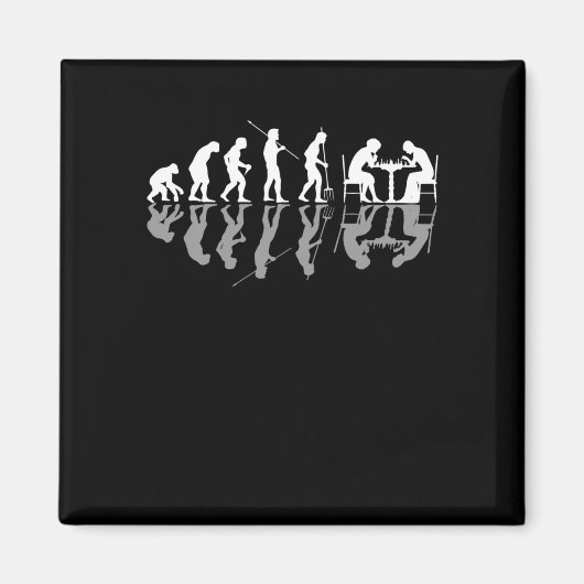 Aimant Chess Evolution Chessboard Lover Chess Gamer (Devant)