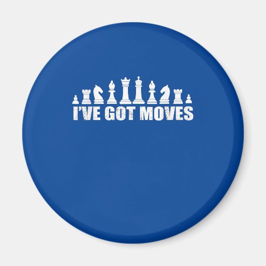 Aimant Chess Set Pieces Ive Got Move Lovers (Devant)