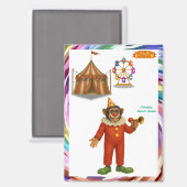 Aimant Chester, clown de cirque (Recto/Verso)