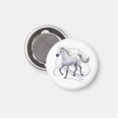 Aimant Cheval arabe gris (Recto/Verso)