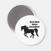 Aimant Cheval Avant Le Travail À La Maison (Recto/Verso)