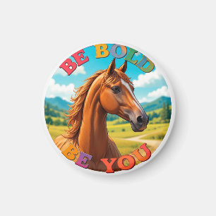 Aimant Cheval avec citation motivante