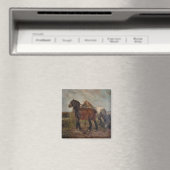 Aimant Cheval Belge Brown Peinture fine d'art : (In Situ (Lave-vaisselle))