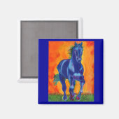Aimant Cheval Bleu Brillian (Recto/Verso)