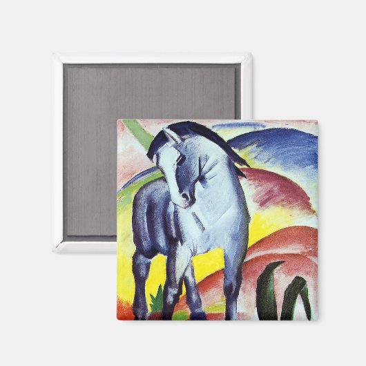 Aimant Cheval bleu par Franz Marc (Recto/Verso)