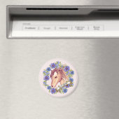 Aimant Cheval Blue Daisy  (In Situ (Lave-vaisselle))