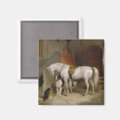 Aimant Cheval chien Favoris peinture art Landseer Proprié (Recto/Verso)