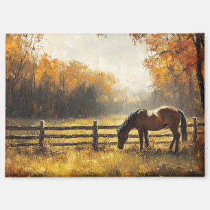 Aimant Cheval dans le champ Golden Hour Peinture