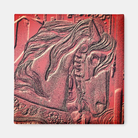 Aimant Cheval de carrousel Art (Devant)
