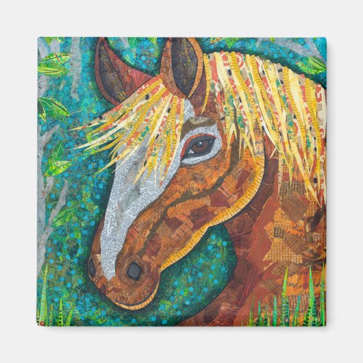 Aimant Cheval de châtaignes (Devant)