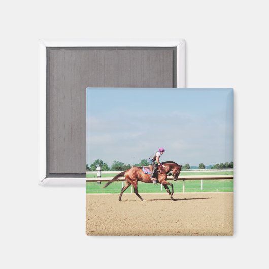 Aimant Cheval de course (Recto/Verso)