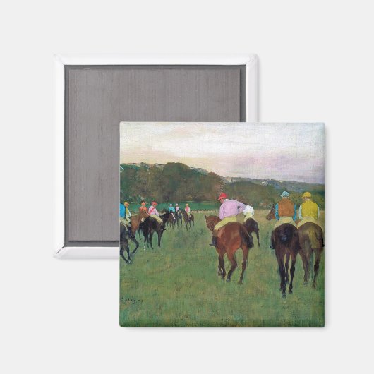 Aimant Cheval de course Longchamp, Edgar Degas (Recto/Verso)