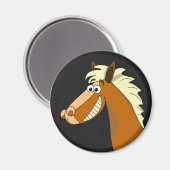 Aimant Cheval de dessin souriant (Recto/Verso)