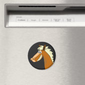 Aimant Cheval de dessin souriant (In Situ (Lave-vaisselle))