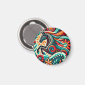 Aimant cheval de fête mexicaine (Recto/Verso)