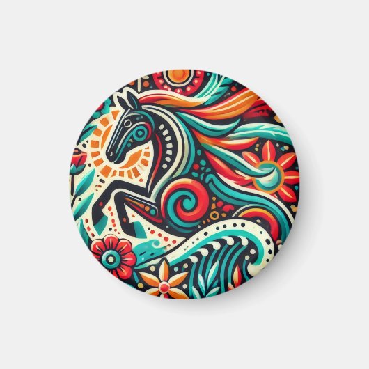 Aimant cheval de fête mexicaine (Devant)