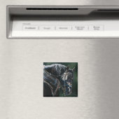 Aimant Cheval de percheron noir prêt et prêt (In Situ (Lave-vaisselle))