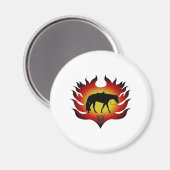 Aimant Cheval de plaisance en Flames (Recto/Verso)