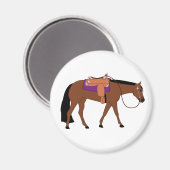 Aimant Cheval de Plaisir de l'Ouest (Recto/Verso)