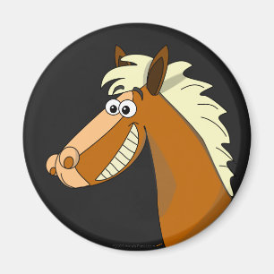 Aimant Cheval de sourire de bande dessinée