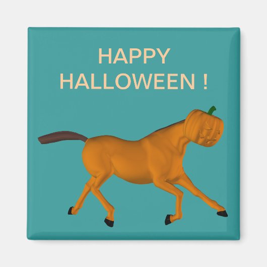 Aimant Cheval d'Halloween (Devant)