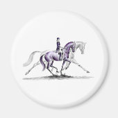 Aimant Cheval Dressage en Trot Piaffe (Devant)
