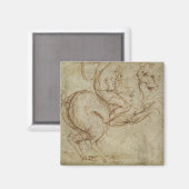 Aimant Cheval et Cavalier (stylo et encre sur papier) (Recto/Verso)