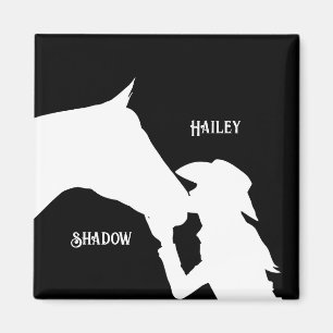 Aimant Cheval et fille baiser Cowgirl western