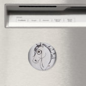 Aimant Cheval et monocle (In Situ (Lave-vaisselle))