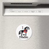 Aimant cheval friésien, design celtique (In Situ (Lave-vaisselle))