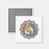 Aimant Cheval Mandala (Recto/Verso)