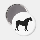 Aimant Cheval (noir) (Recto/Verso)