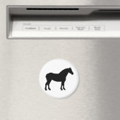 Aimant Cheval (noir) (In Situ (Lave-vaisselle))