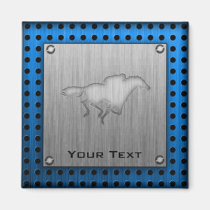 Aimant Cheval Racing ; aspect métal