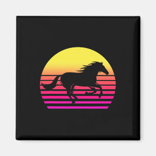 Aimant Cheval Rétro 80s Cheval Cadeau Cheval Équitation H