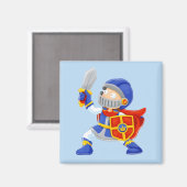 Aimant Chevalier Bleu En Armure (Recto/Verso)