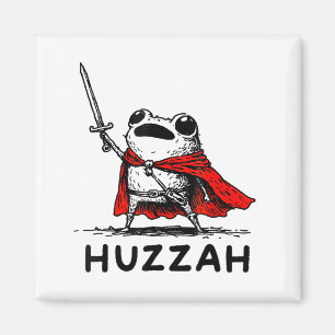 Aimant Chevalier Grenouille Huzzah Rétro Citation Drôle d