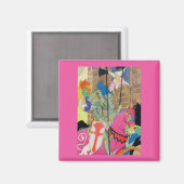 Aimant chevalier médiéval à cheval (Recto/Verso)