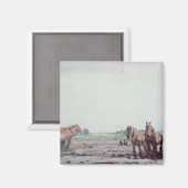 Aimant Chevaux à poils (Recto/Verso)