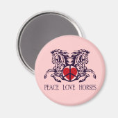 AIMANT CHEVAUX D'AMOUR DE LA PAIX (Recto/Verso)