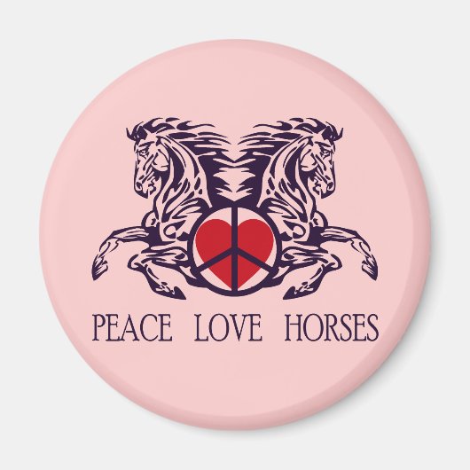 AIMANT CHEVAUX D'AMOUR DE LA PAIX (Devant)