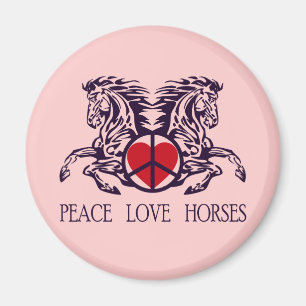 AIMANT CHEVAUX D'AMOUR DE PAIX