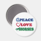 Aimant Chevaux d'amour pour la paix (Recto/Verso)