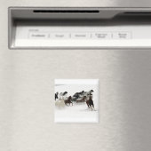 Aimant Chevaux dans la neige (In Situ (Lave-vaisselle))