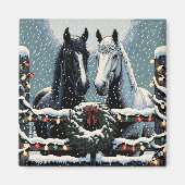 Aimant Chevaux de fête | Joyeux Noël (Devant)