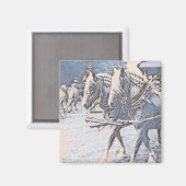 Aimant Chevaux de travail (Recto/Verso)