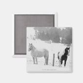 Aimant Chevaux en ranch (Recto/Verso)